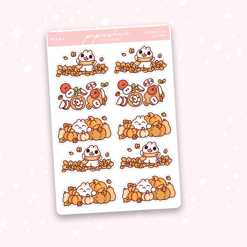 Autumn Fun Scenes Doodle Stickers