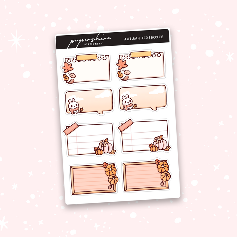 Autumn Textboxes Doodle Stickers