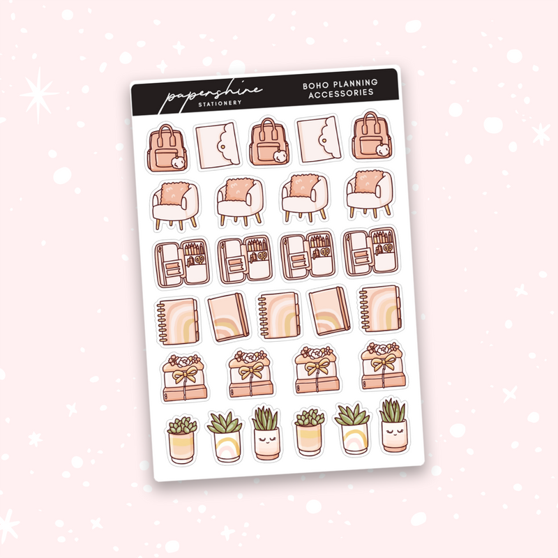 Boho Planning Accessories Doodle Stickers