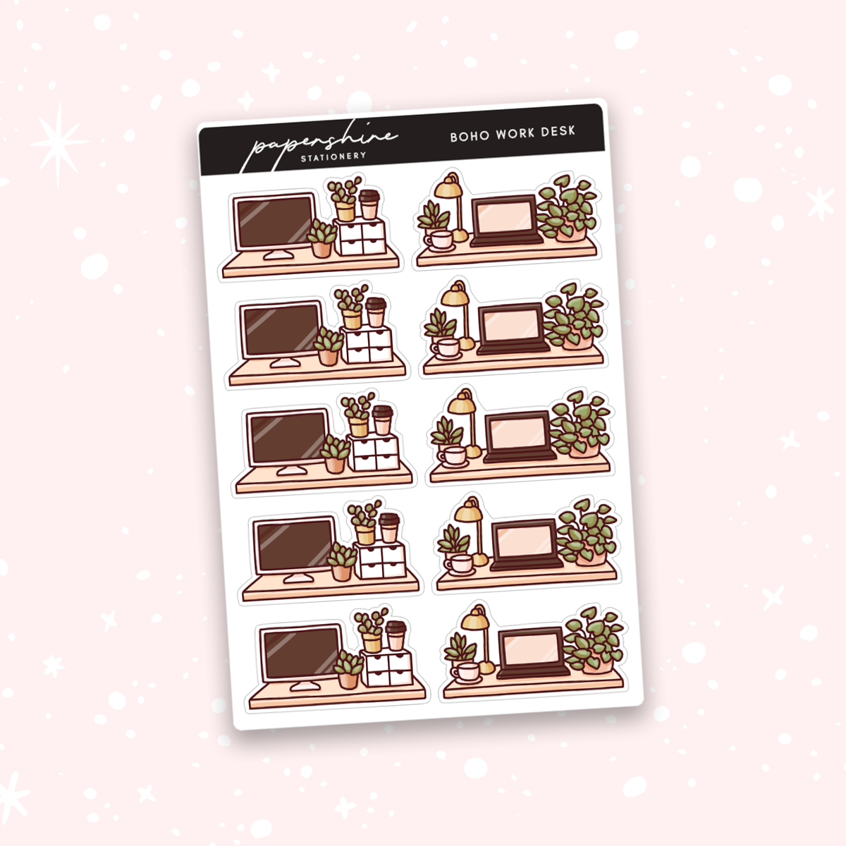 Workdesk Sticker Boho Work Desk Doodle Stickers – Papershire
