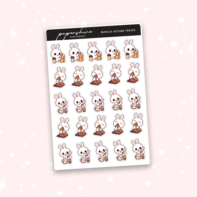 Bunilla Autumn Treats Doodle Stickers