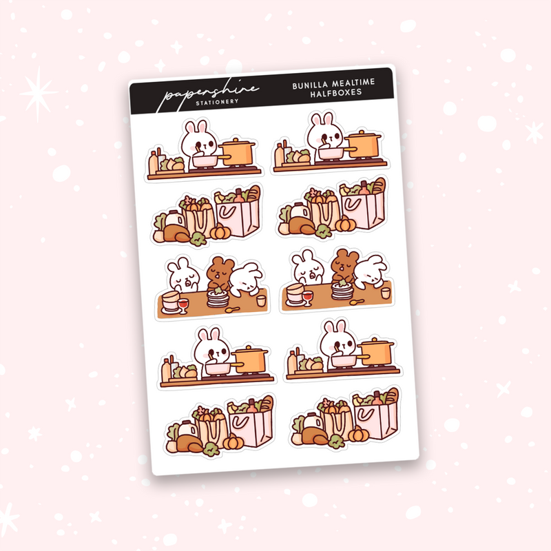 Bunilla Mealtime Halfboxes Doodle Stickers