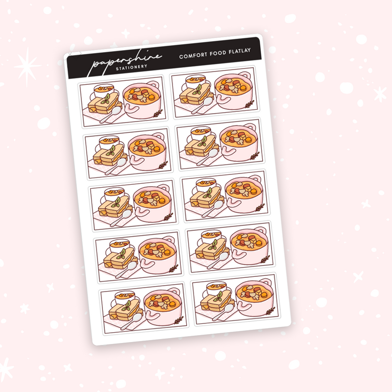 Comfort Food Flatlay Stickers