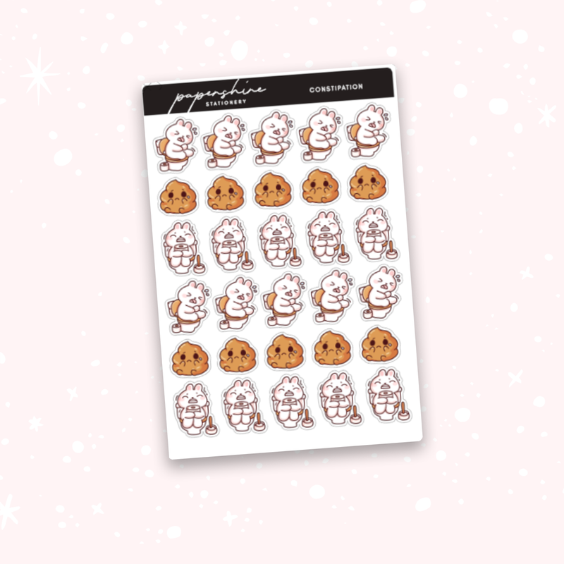 Constipation Doodle Stickers