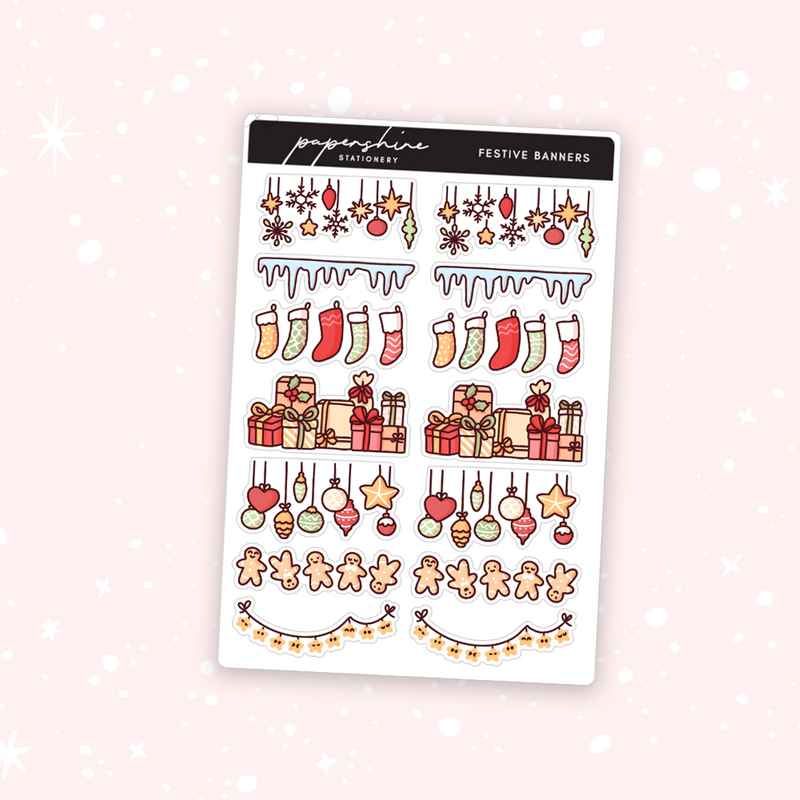 Festive Banners Doodle Stickers