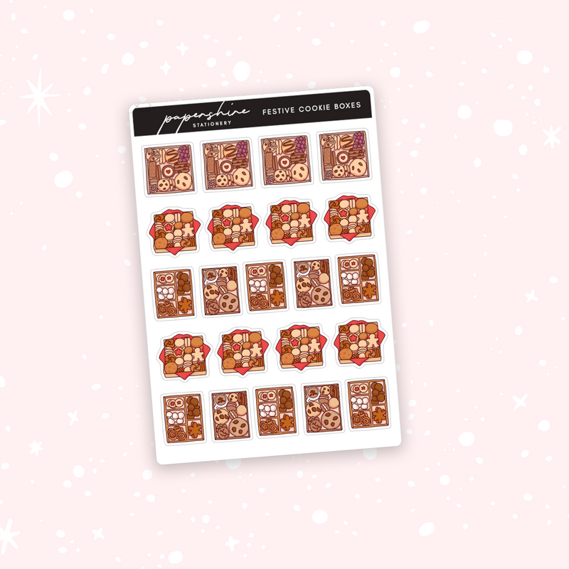 Festive Cookie Box Doodle Stickers