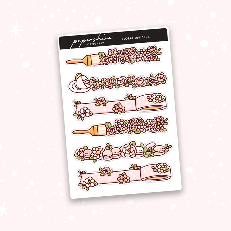 Floral Dividers Doodle Stickers