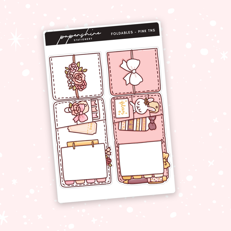 Foldable - Pink TNs Doodle Stickers