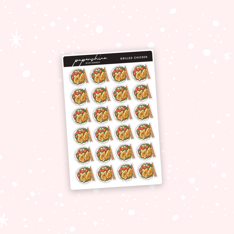 Grilled Chicken Doodle Stickers