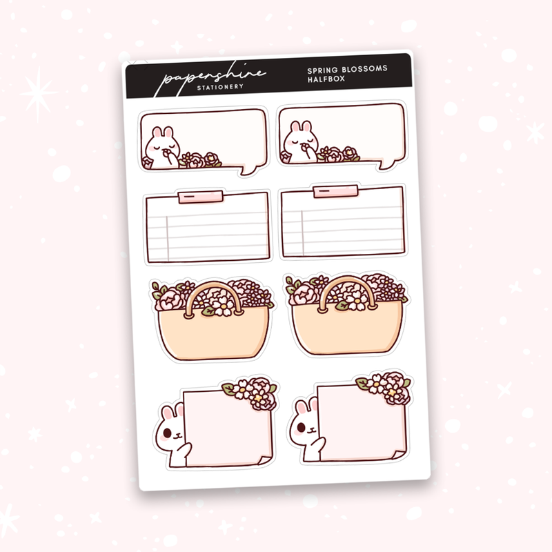 Spring Blossoms Halfboxes Doodle Stickers