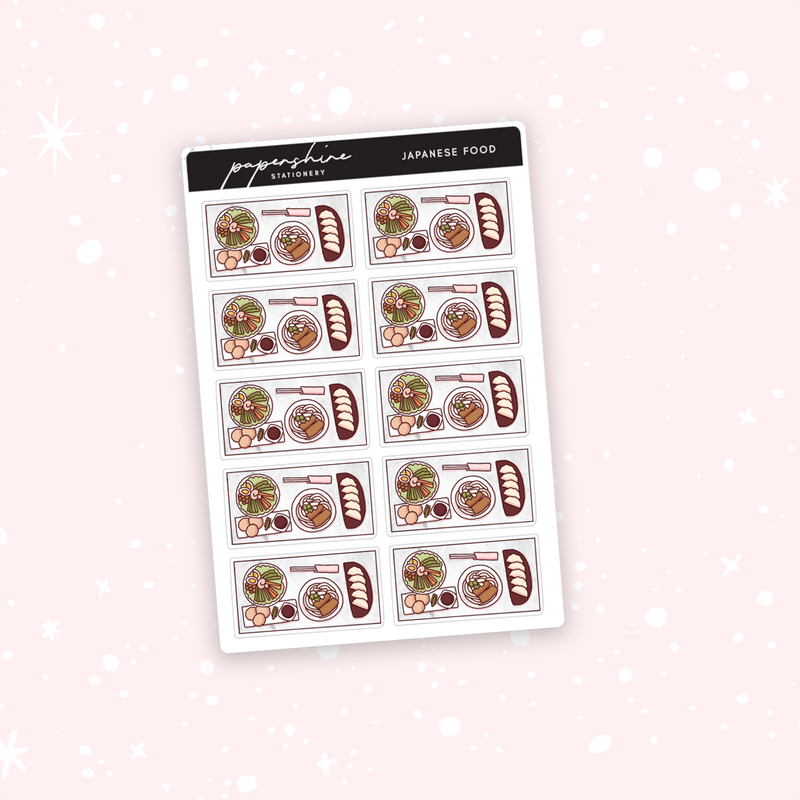 Japanese Food Flatlay Stickers