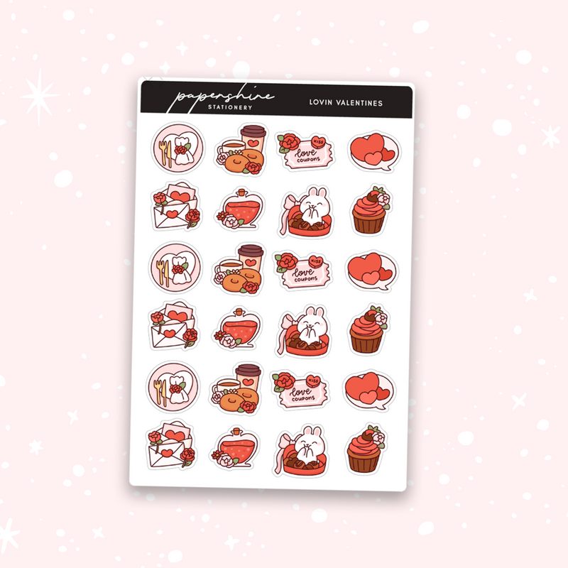 Lovin Valentines Doodle Stickers