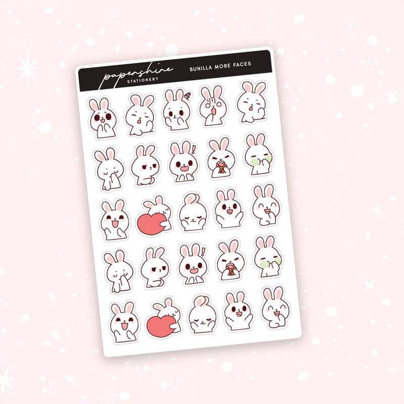 Bunilla More Faces Doodle Stickers