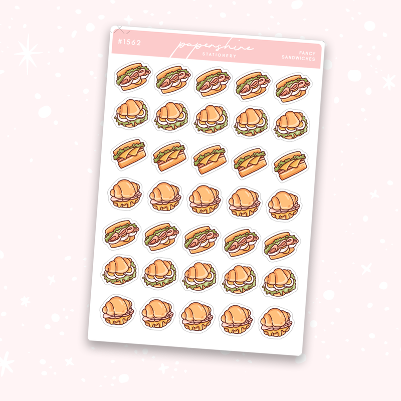 Fancy Sandwiches Doodle Stickers