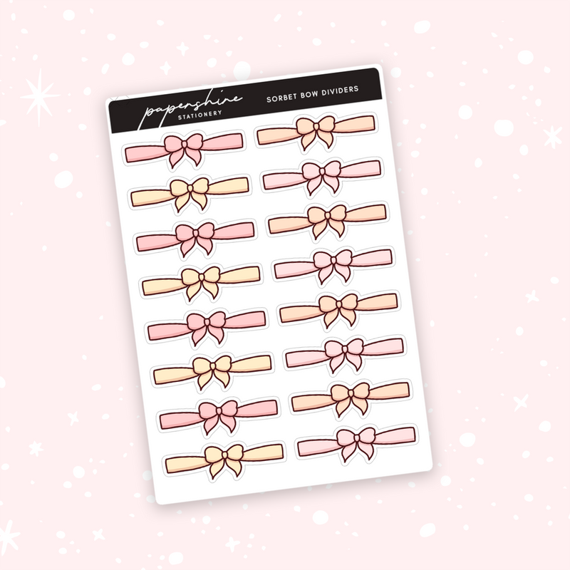 Sorbet Bow Dividers Doodle Stickers