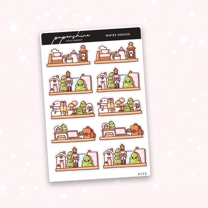 Winter Shelves Doodle Stickers